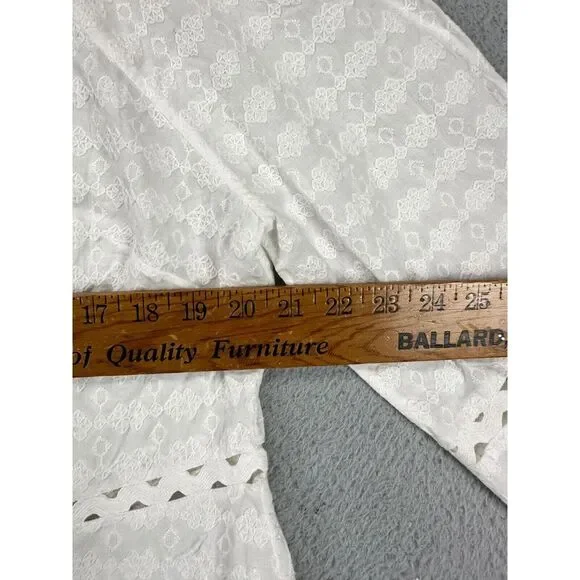 Veronica Beard Womens Mini Dress XL Daeja White Geometric Lace‎ Button Up NEW